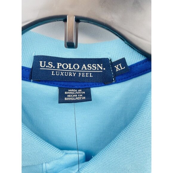 US.POLO ASSN. MEN'S POLO SHIRT 100% COTTON XL BLUE - Picture 7 of 11